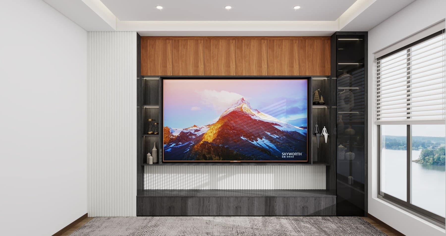 Media cabinetry that belongs to the architecture, not simply in front of it.